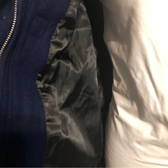 BCBGeneration women’s navy hoodie cape wool blend peacoat small - Picture 13 of 16